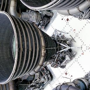 view of modern rocket engine
